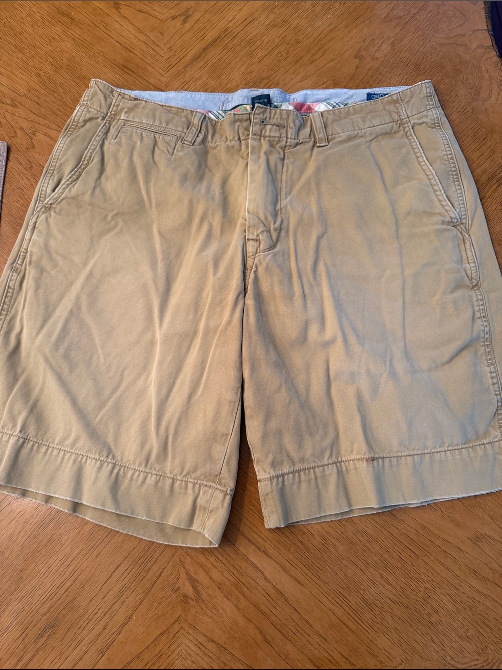 Polo by Ralph Lauren Men’s Beige Flat Front Chino Shorts size 35